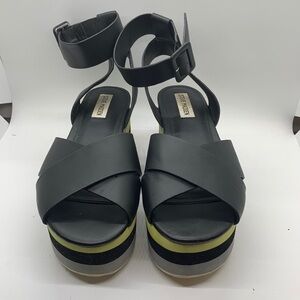 Steve Madden Macer Platform Sandal Black Multi  Size 8.5M